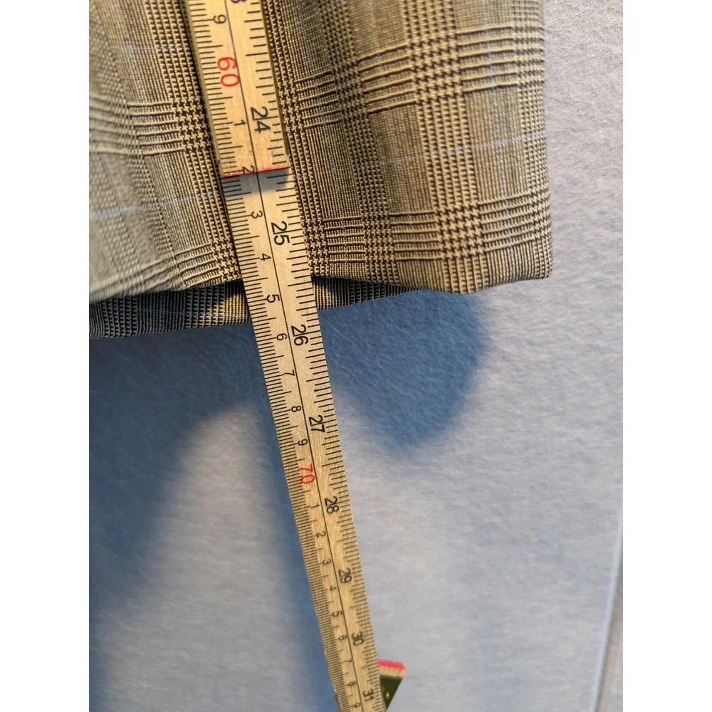Corbin Suit Mens 48W 42L Tan Glen Plaid 100% Wool 2pc 90s Vintage NWT Defect
